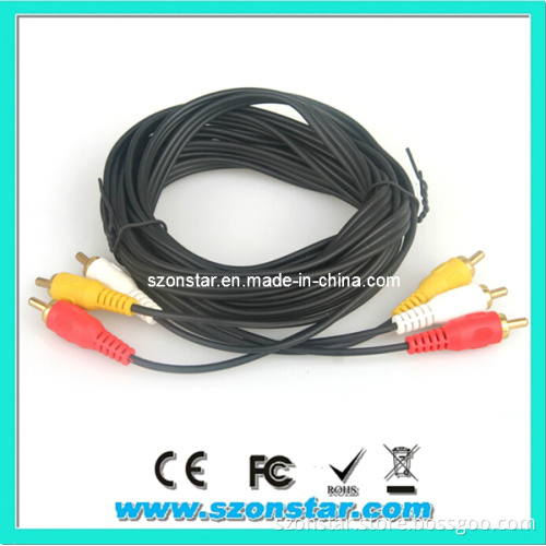 High-Quality 3 RCA Male Audio Video Cable